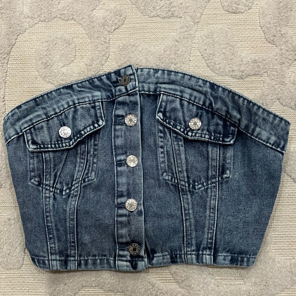 Jeans tube top - Picture 1 of 4